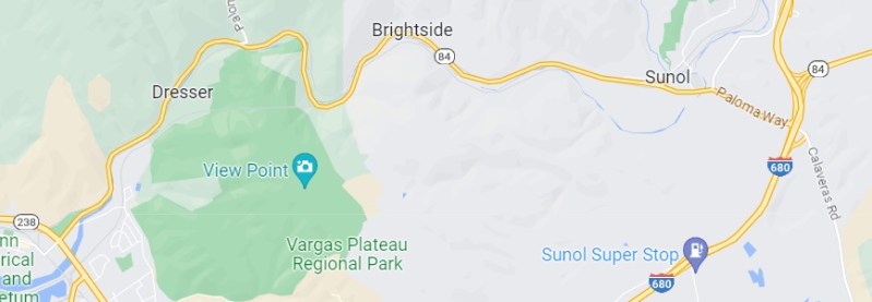 Caltrans issued an alert of maintenance work along Niles Canyon Road on Aug. 26 that will cause road closures in the area. (Image courtesy Caltrans)