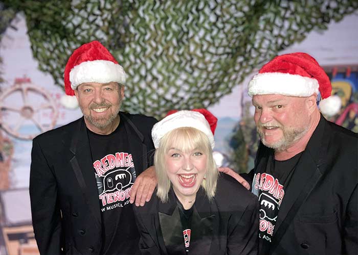 3 Redneck Tenors, who will perform at the Livermore Valley Opera benefit in February, consist of (from left) Blake Davidson, Grace Lord and Matthew Lord. (Photo courtesy LVA)