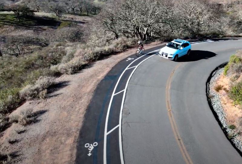 One of the first bike turnouts at Mount Diablo State Park, with more on the horizon following a successful fundraising campaign for Phase Two of the effort. (File photo courtesy Mount Diablo Cyclists)
